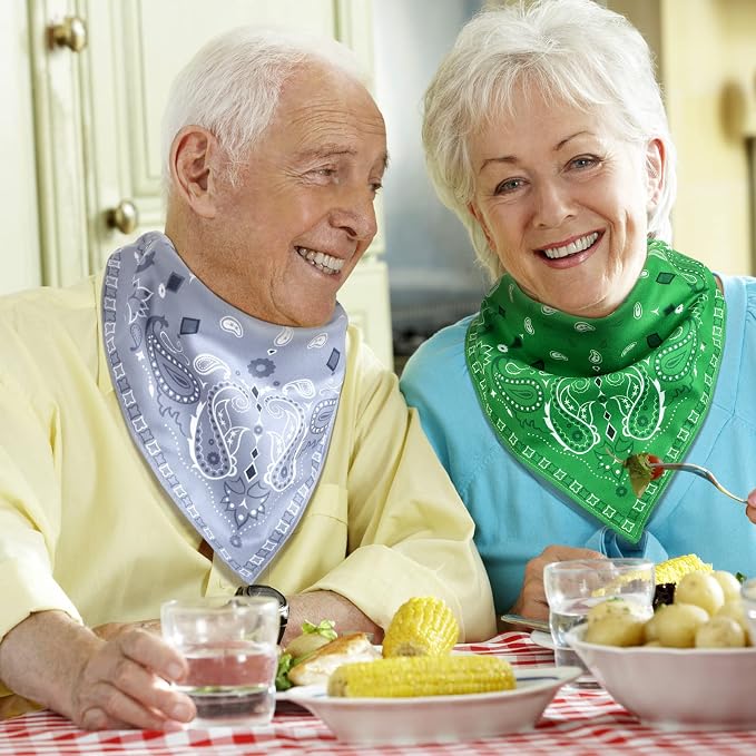 Jiuguva 8 Pack Adult Bandana Bibs - Image 8