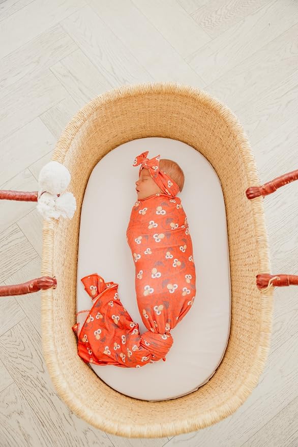 Copper Pearl Swaddle Blankets for Newborns | Soft Stretchy Receiving Blankets - Image 4