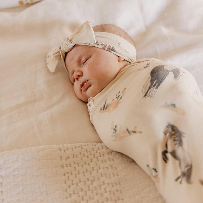 Copper Pearl Swaddle Blankets for Newborns | Soft Stretchy Receiving Blankets - Image 3