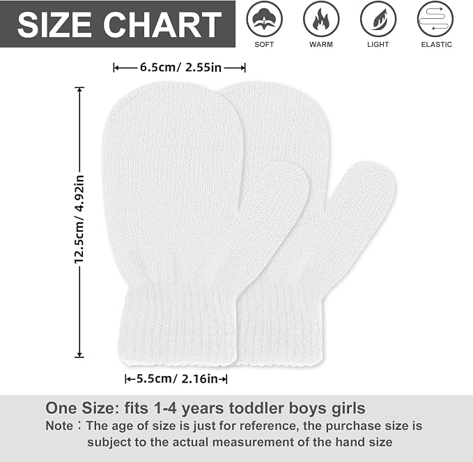 UTTPLL Toddler Magic Stretch Gloves Mittens Multicolor Soft Knit Gloves Warm - Image 4