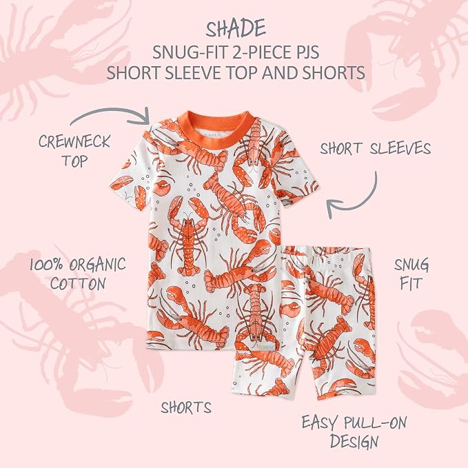Butterblu Shade Snug-fit 2-Piece Short Sleeve PJs 100% Organic Cotton - Image 2