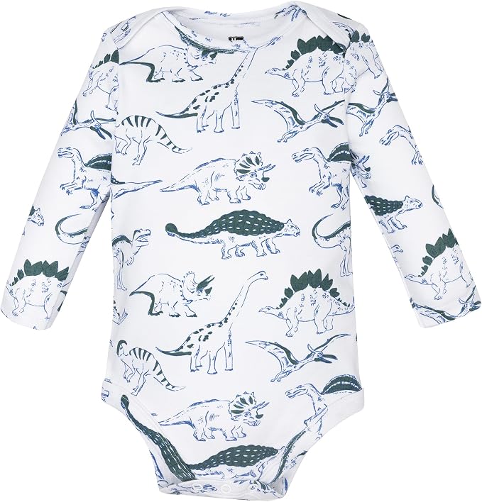 Hudson Baby baby-boys Cotton Long-sleeve Bodysuits 3-pack - Image 4