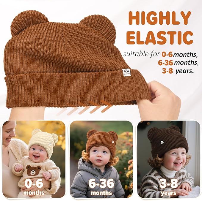DANMY Baby Beanie Winter Knit Hat - Image 5