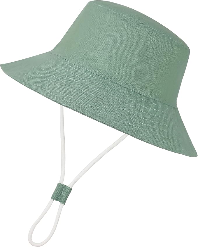 Baby Boy Sun Hat Toddler Bucket Beach Hat Girl UPF 50+ Cotton Linen - Image 2