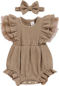 TITKKOP Ruffle Bubble Romper for Baby Girl | One-Piece Shorts Jumpsuit | Summer by TITKKOP