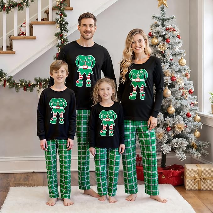 Awoscut Family Christmas Pajamas Matching Pajamas for Family, Xmas PJs Sets Holiday Sleepwear