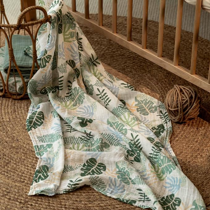 Muslin Swaddle Blankets for Newborn, Cotton Receiving Blanket | 4 Pack 100% - Image 5