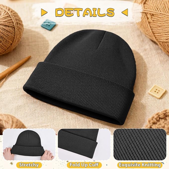 ZOORON Toddler Beanie Baby Kids Beanies Warm Winter Hat Knit Skull Cap - Image 5