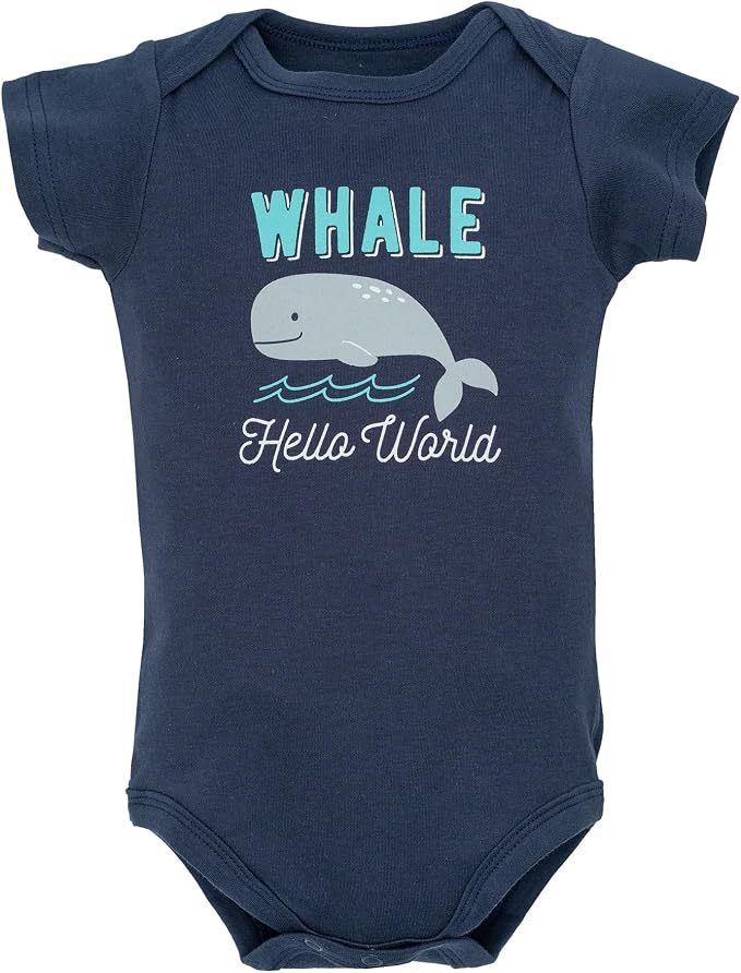 Hudson Baby Unisex Baby Cotton Bodysuits 5-pack - Image 3