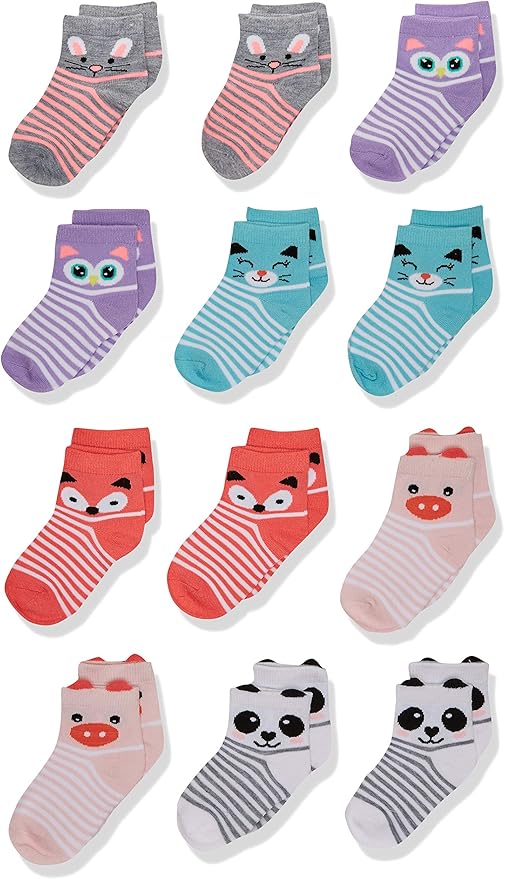 Cherokee Baby Girls' 12 Pack Shorty Ankle Socks by Cherokee