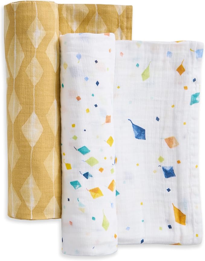 aden + anais Essentials Cotton Muslin Swaddles, Breathable Baby Blanket by adenanais