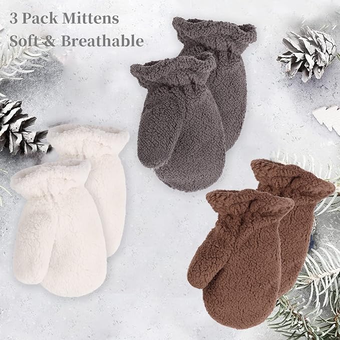 Zsedrut Baby Boys Winter Glove Warm Toddler Infant Girls Mittens Fleece Lined - Image 4