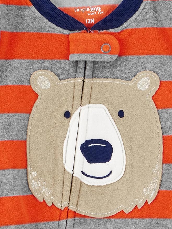 Simple Joys by Carter's Baby Boys Loose-Fit Flame Resistant Fleece Footed - Image 4