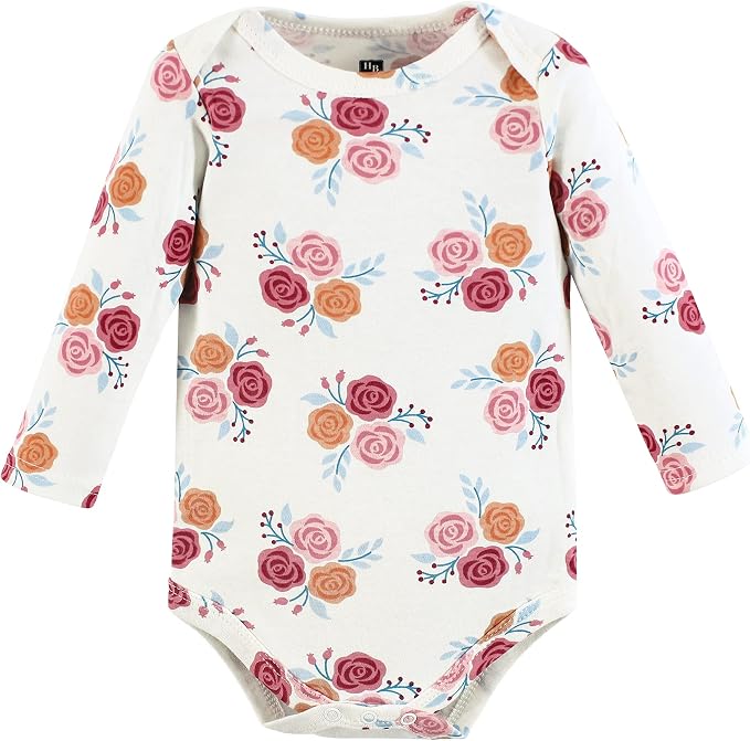 Hudson Baby Baby Girls' Cotton Long-sleeve Bodysuits 3-pack - Image 4