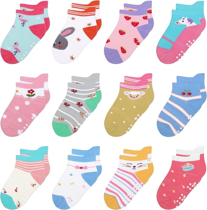 Toddler Non Slip Grip Ankle Socks by HYzgb