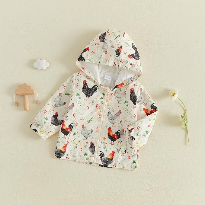 Toddler Baby Girl Windbreaker Jacket Zip Up Hoodie Long Sleeve Sweatshirt - Image 5
