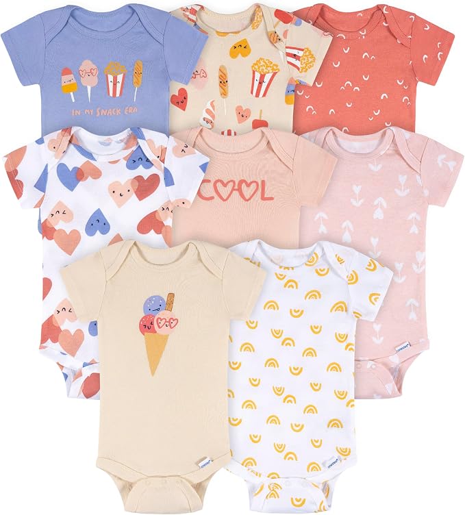 Onesies Brand Baby Girls' 8-pack Short Sleeve Mix & Match Bodysuits by OnesiesBrand