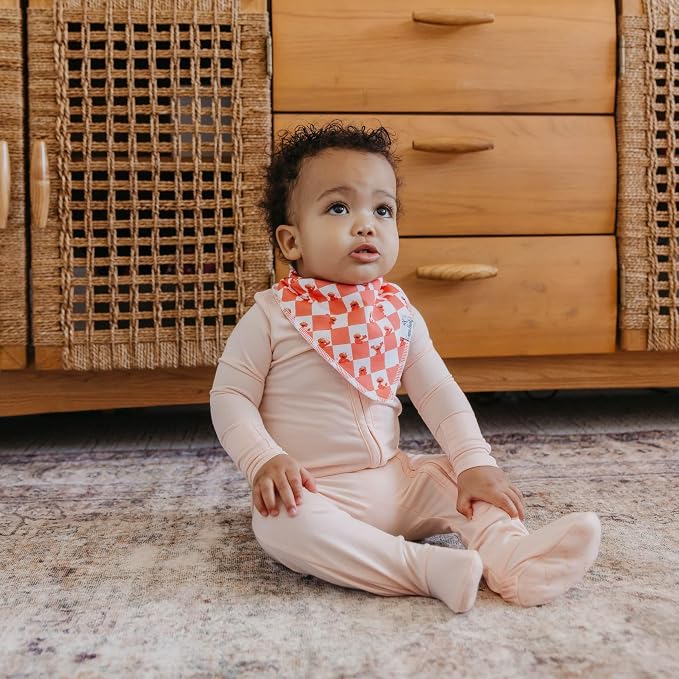 Copper Pearl Baby Bibs 4 Pack, Printed Bandana Drool Bibs - Image 4