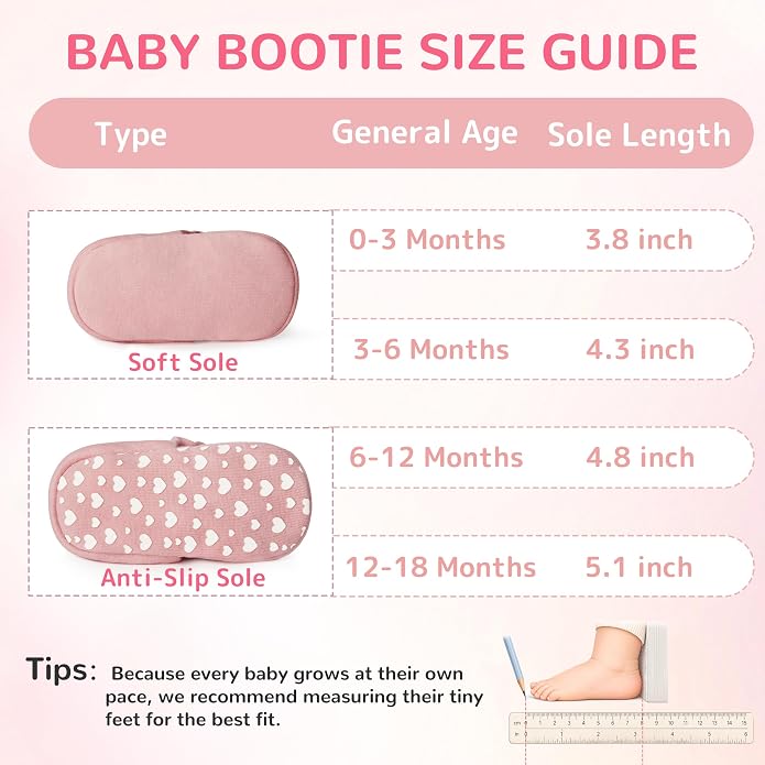 Pro Goleem Unisex Cotton Baby Booties, Warm Cozy Stay-On Baby Slippers - Image 7