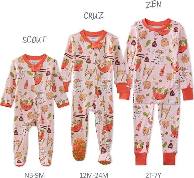 Butterblu Scout Sleep & Play 100% Organic Cotton Footed Zip Front PJs | GOTS - Image 5