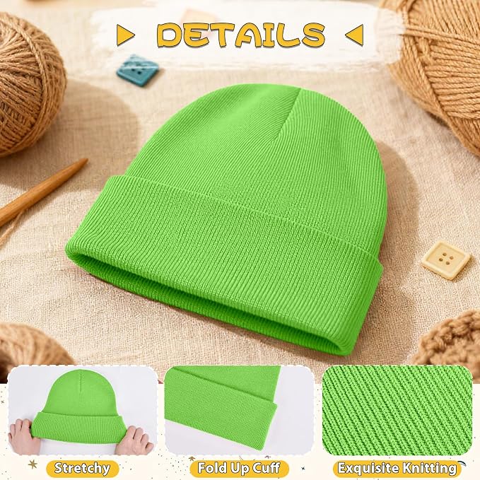 ZOORON Toddler Beanie Baby Kids Beanies Warm Winter Hat Knit Skull Cap - Image 5