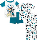 Disney Boys' 4-Piece Snug-fit Cotton Matching Comfortable Pajama Set, Soft & by Disney
