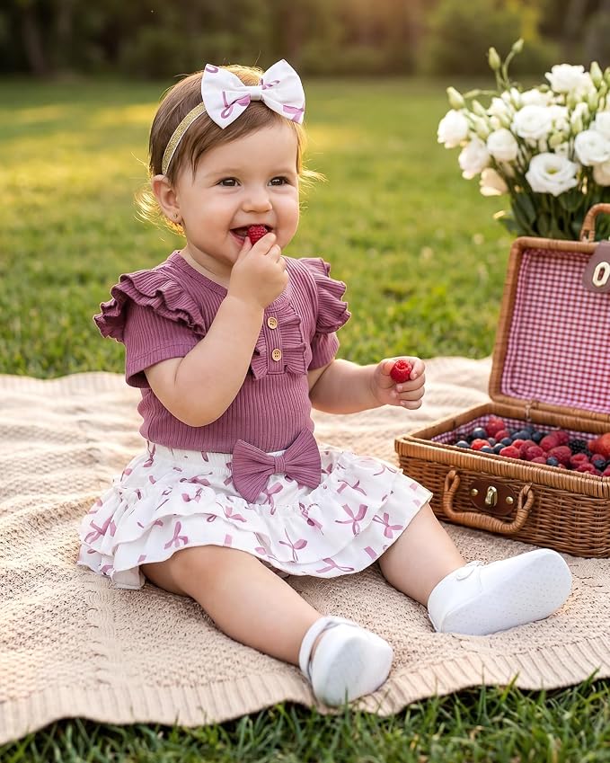 HONGTEYA Baby Girl Clothes Set Newborn Infant Summer Outfits - Image 3