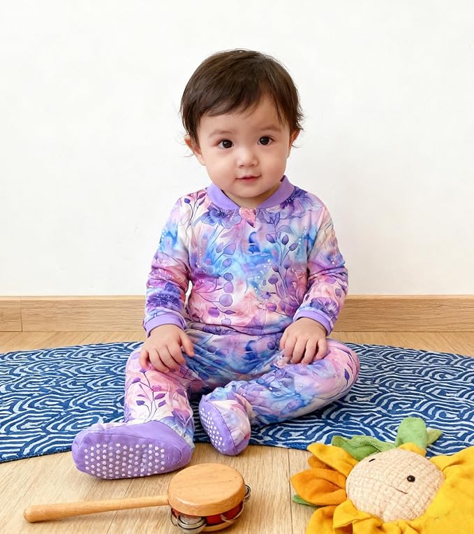 uideazone Baby Girls Footed Pajamas, Zip Sleeper - Image 3
