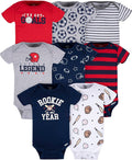 Gerber Baby Boys 8-Pack Short Sleeve Onesies Bodysuits by Gerber