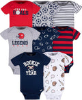 Gerber Baby Boys 8-Pack Short Sleeve Onesies Bodysuits by Gerber