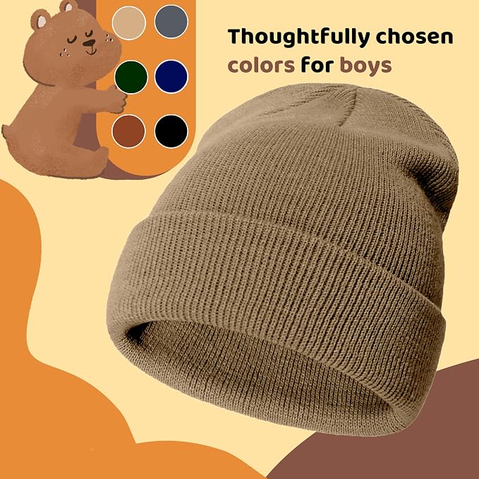 YMYDYFC Baby Beanie 3Pack Toddler Beanie Baby Winter Hats Boy&Girl 0-6Years | - Image 6
