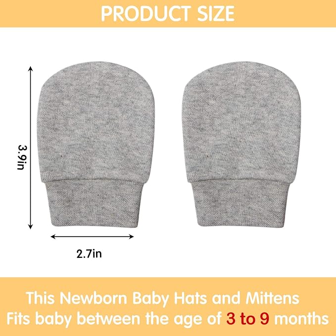 Geyoga 6 Pairs Baby Mittens Newborn No Scratch Gloves Infant | Anti Scratch - Image 3