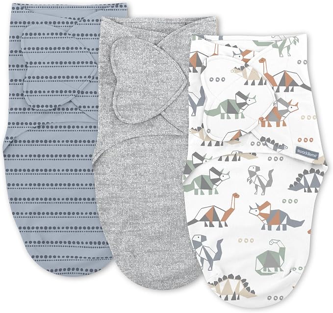 SwaddleMe by Ingenuity Monogram Collection Baby Swaddle, 100% Cotton, Improves by SwaddleMe%C2%AE