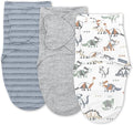 SwaddleMe by Ingenuity Monogram Collection Baby Swaddle, 100% Cotton, Improves by SwaddleMe%C2%AE