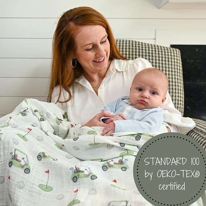 LollyBanks Baby Swaddle Blankets, 100% Organic Cotton Muslin Baby Blanket | 47" - Image 4