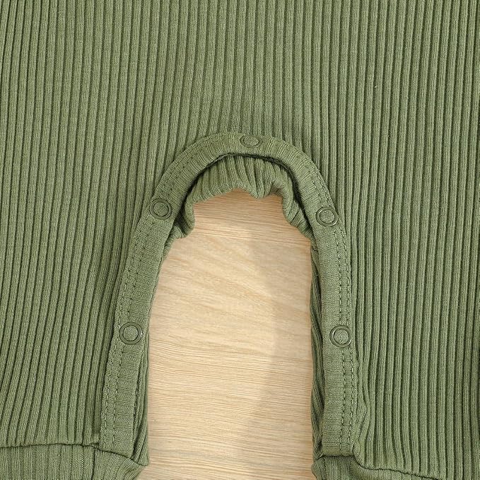 Bafeicao Baby Boy Girl 2/3 Pack Solid Romper Ribbed Short/Long Sleeve | - Image 4