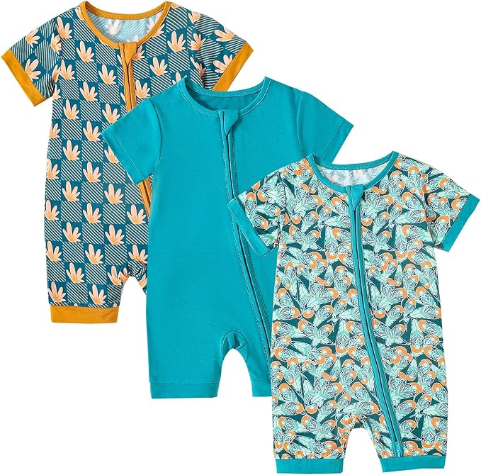 OPAWO Bamboo Sleepers for Baby Boy Pajamas Bamboo Pajamas Baby Romper 0-24M | 2 by OPAWO