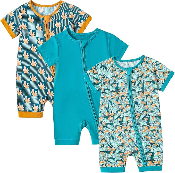 OPAWO Bamboo Sleepers for Baby Boy Pajamas Bamboo Pajamas Baby Romper 0-24M | 2 by OPAWO