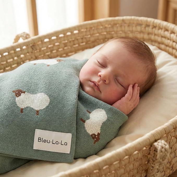 Knit Baby Swaddle Blanket - Image 2
