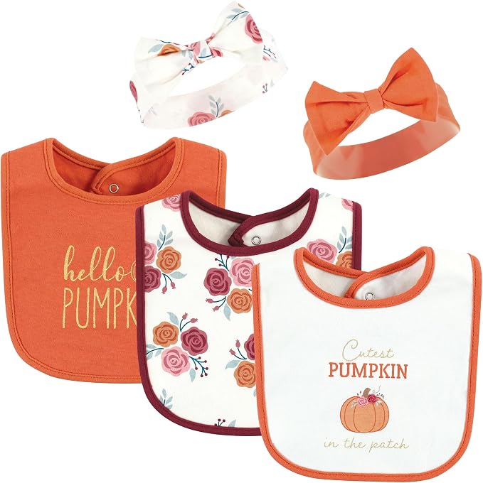 Hudson Baby Unisex Baby Cotton Bib and Headband Set by HudsonBaby
