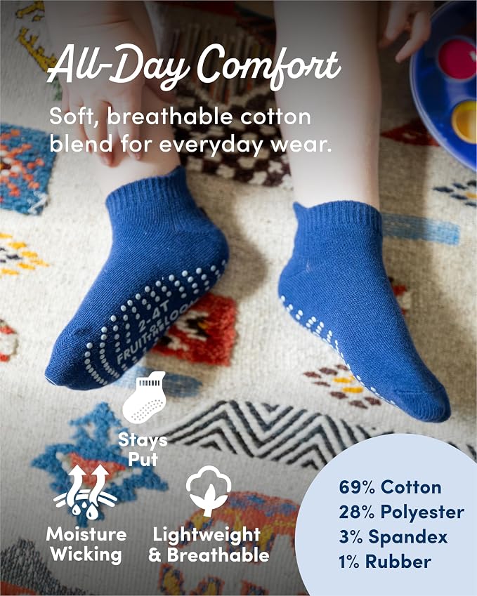 Fruit of the Loom Cotton Grip Socks - Image 3