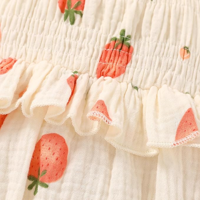 YOUNGER TREE Baby girl Romper Infant Summer Clothes Ruffle Sleeveless One Piece - Image 5