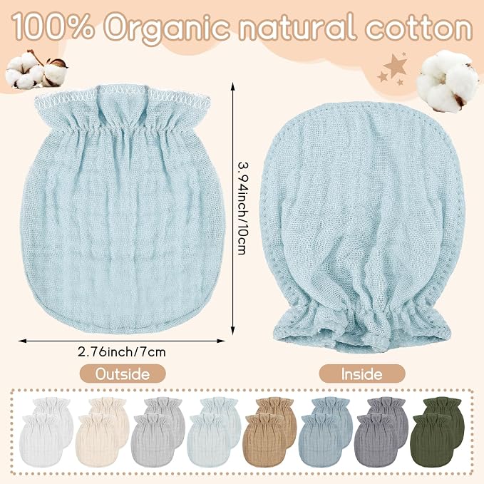 Baby Mittens Newborn No Scratch 0-6 Months - Image 2
