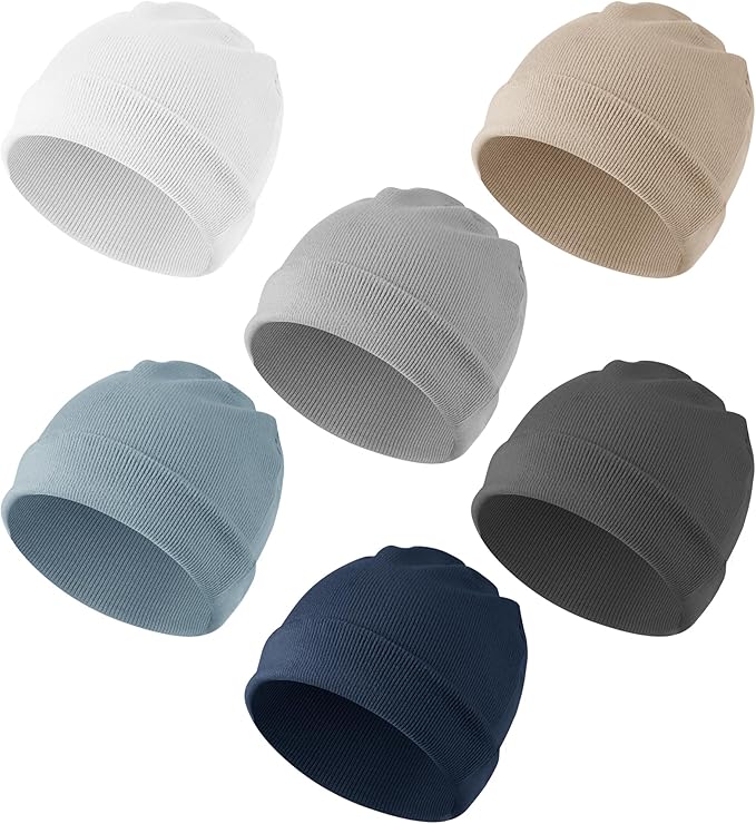 Konssy 6 Pack Baby Beanie Hats for Newborn Infant Girls Boys, 0-24 Months | by Konssy
