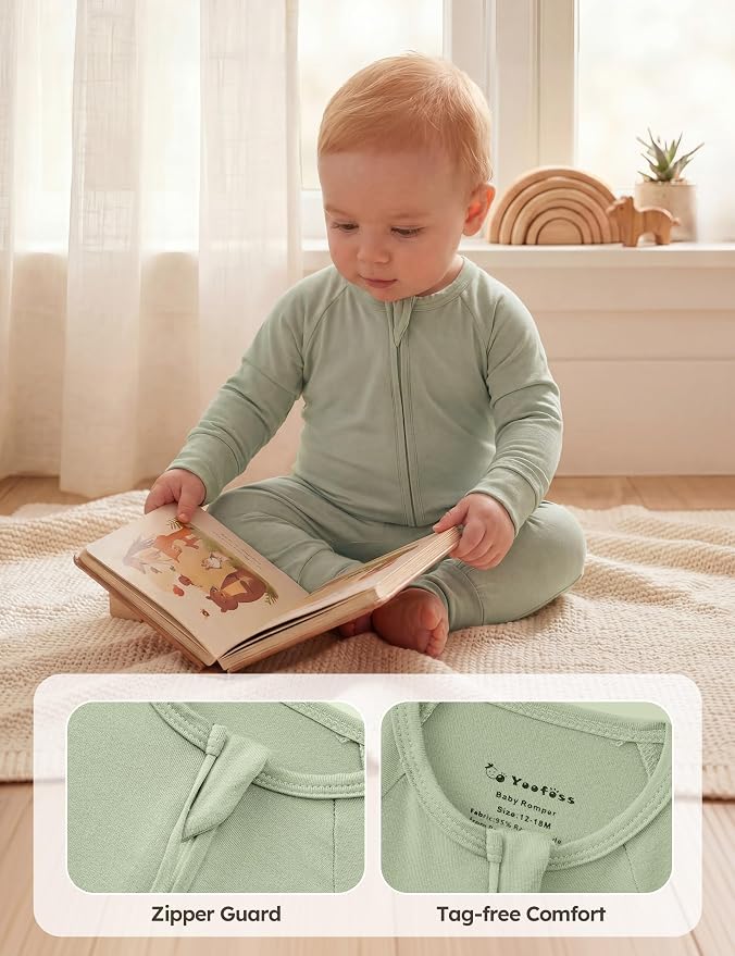 Yoofoss Viscose From Bamboo Baby Pajamas Footless & Footed baby Sleepers - Image 7