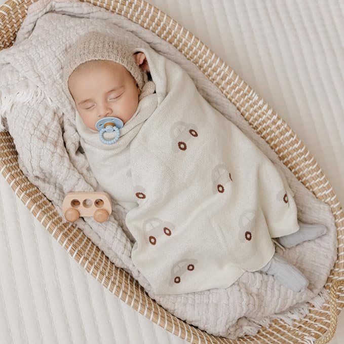 Baby Receiving Blanket for Boys 100% Cotton Buttery Soft Cozy Receiving Swaddle - Image 4