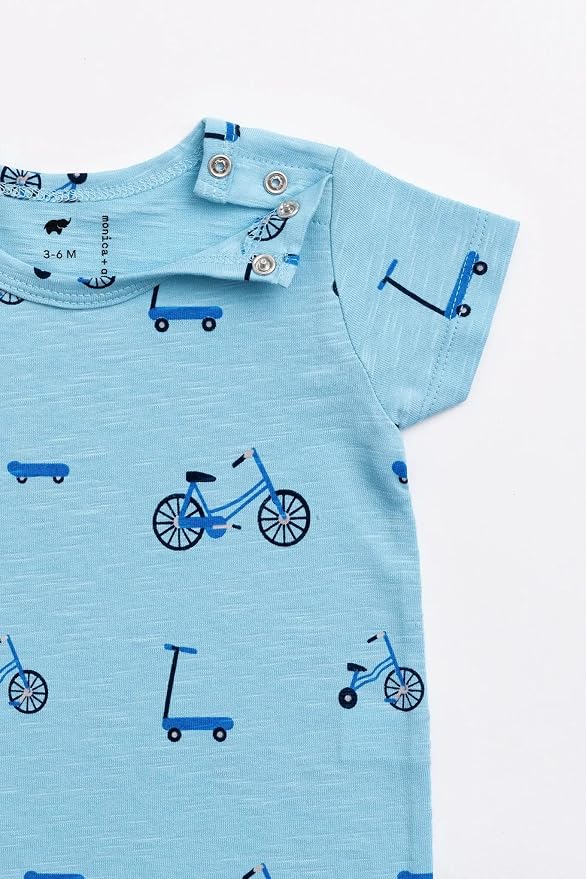 monica + andy Slub Shorty Romper, 100% Organic Baby Clothes - Image 3