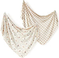2-Pack Ultra Soft Stretchy Jersey Knit Baby Swaddle Blankets, 33x44 | Snug by BUYNOW