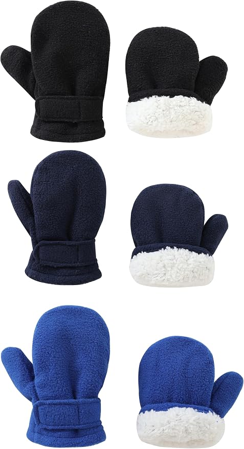 YMYDYFC 3Pack Baby Toddler Mittens Boy&Girl Winter Gloves Kids Warm Mittens by YMYDYFC