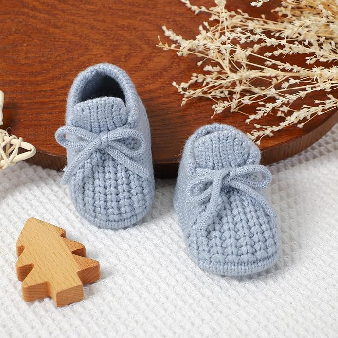 Baby Booties Newborn Baby First Shoes | Cozy Warm Knit Soft Booties - Image 7